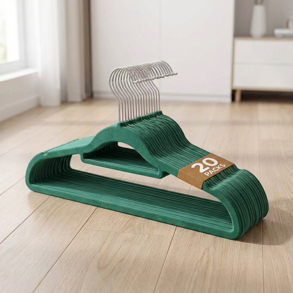 Non-Slip Velvet Hangers-Home & Living-Sasha Morel-Teal-50 Pack-DREIBACH