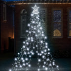 Outdoor Waterfall LED Curtain Lights-Christmas Decor-GloBrite-Cool White-DREIBACH