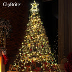 Outdoor Waterfall LED Curtain Lights-Christmas Decor-GloBrite-Warm White-DREIBACH
