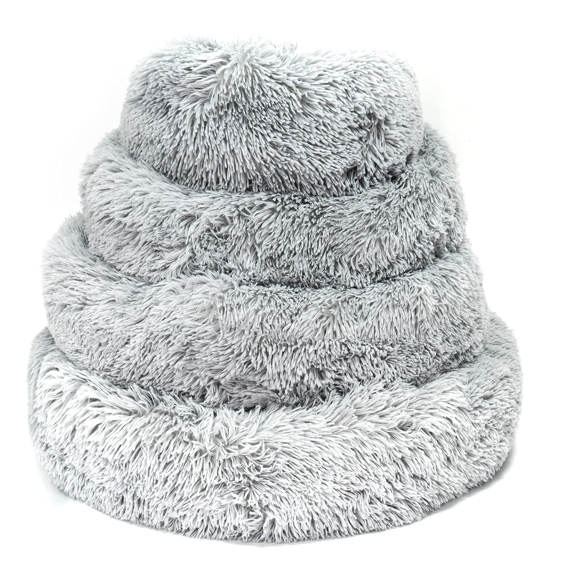 Plush Donut Pet Bed-Pet Supplies-Fur & Bone-Dark Grey-40cm-DREIBACH