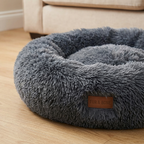 Plush Donut Pet Bed-Pet Supplies-Fur & Bone-Dark Grey-40cm-DREIBACH