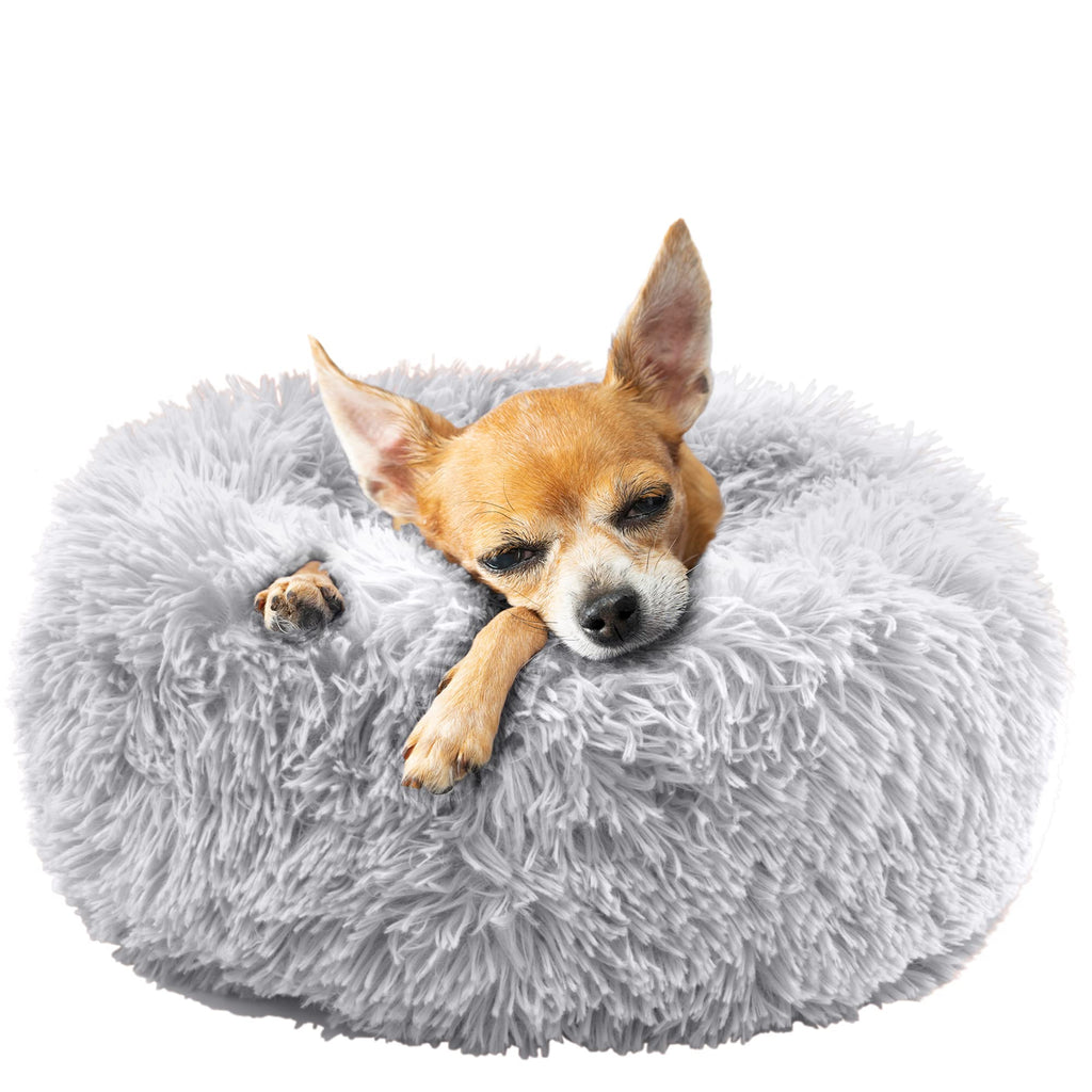 Plush Donut Pet Bed-Pet Supplies-Fur & Bone-Dark Grey-40cm-DREIBACH