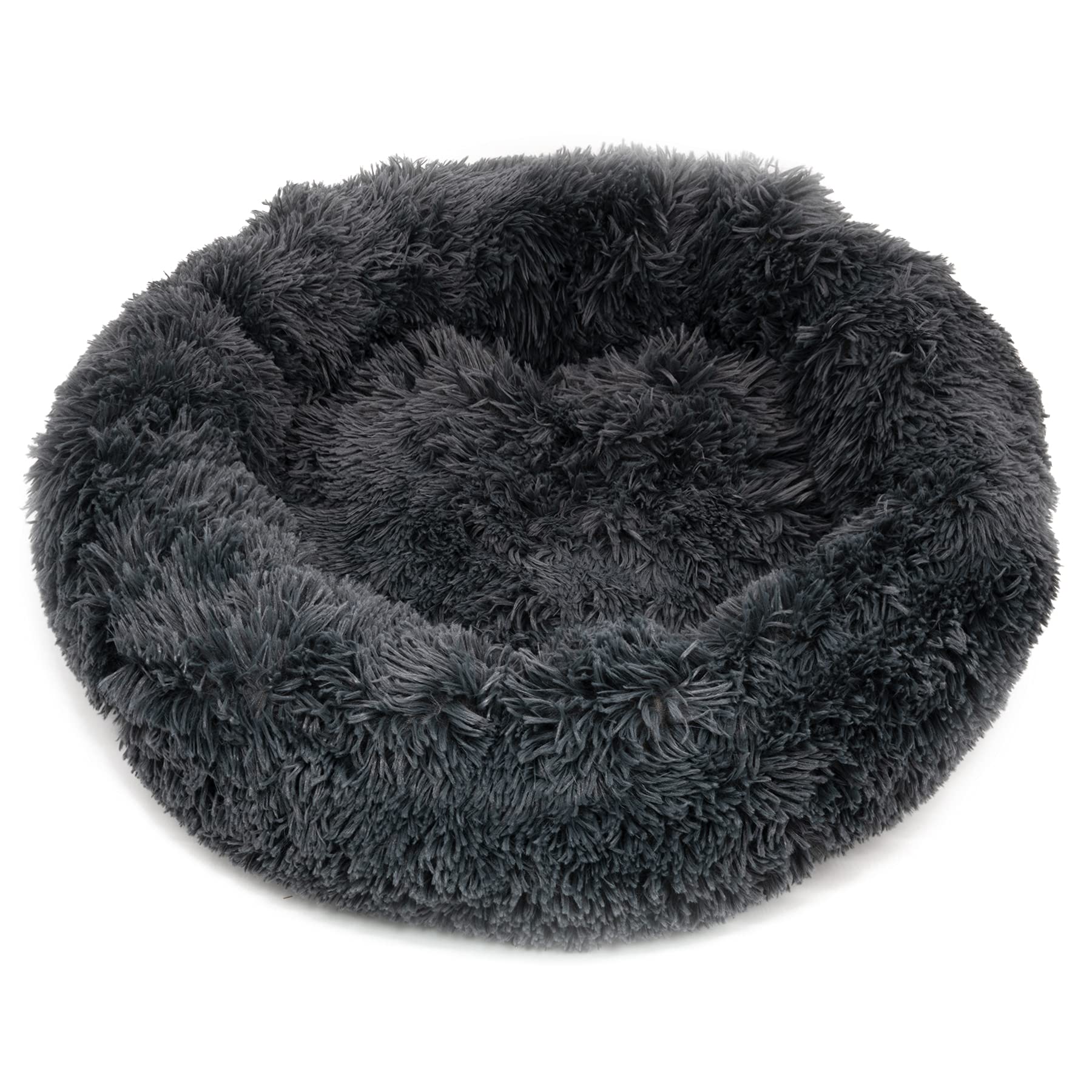 Plush Donut Pet Bed-Pet Supplies-Fur & Bone-Dark Grey-40cm-DREIBACH