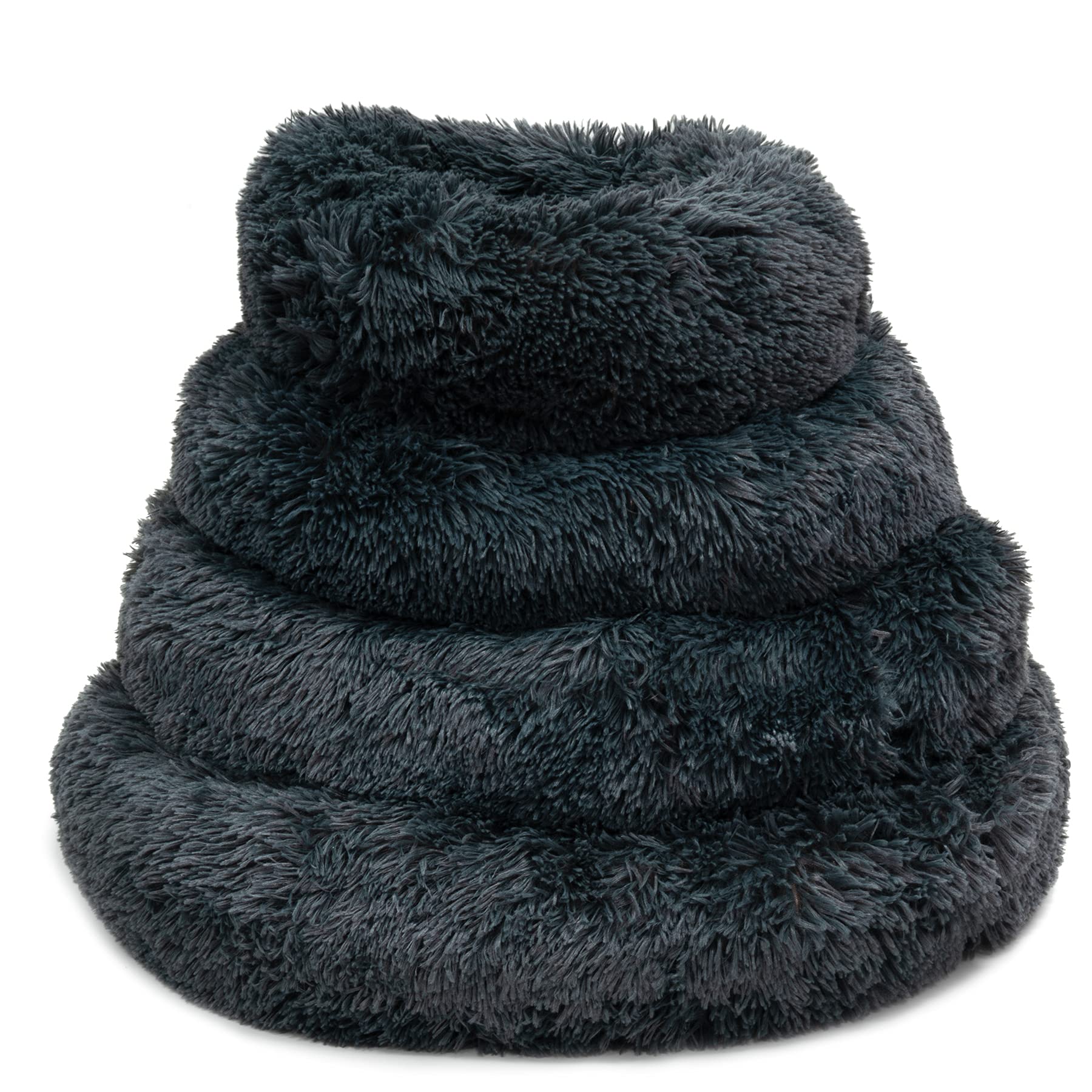 Plush Donut Pet Bed-Pet Supplies-Fur & Bone-Dark Grey-40cm-DREIBACH