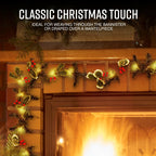 Pre-Lit Berry Christmas Garland-Christmas Decor-GloBrite-DREIBACH