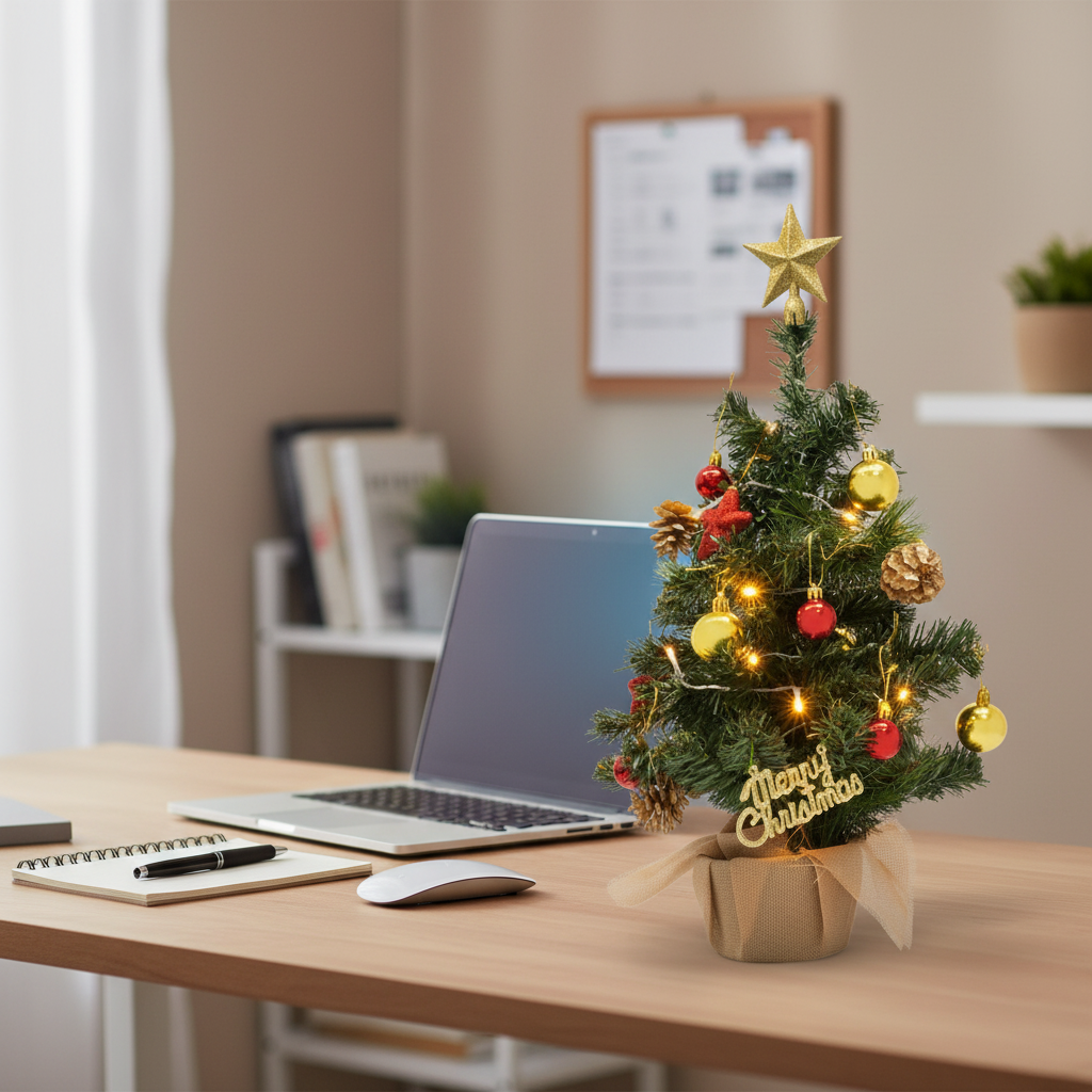 Pre Lit Mini Christmas Tree 45/60 CM-Christmas Decor-GloBrite-45cm - Multicolor-DREIBACH