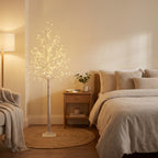Pre-Lit White Birch Tree-Christmas Decor-GloBrite-4ft-DREIBACH