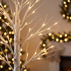 Pre-Lit White Birch Tree-Christmas Decor-GloBrite-4ft-DREIBACH