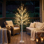 Pre-Lit White Birch Tree-Christmas Decor-GloBrite-4ft-DREIBACH