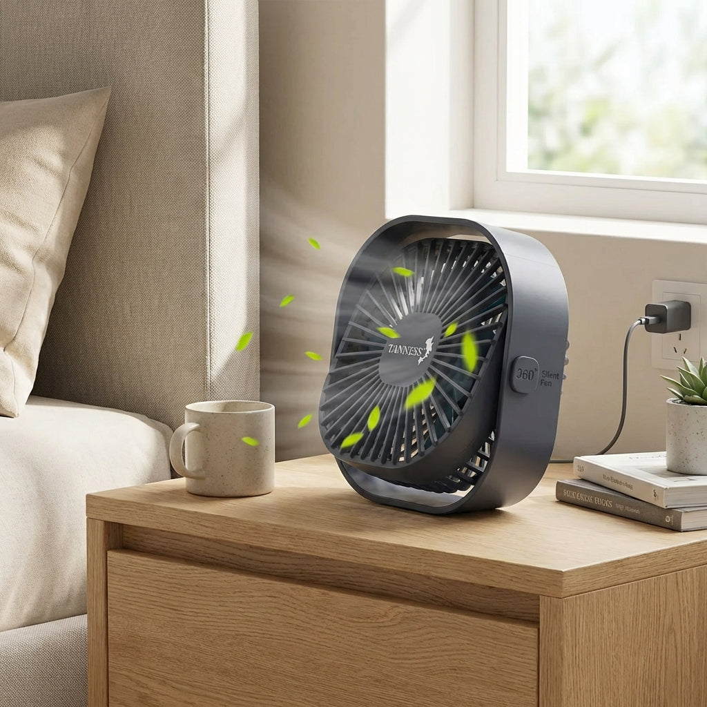 Quiet USB Desk Fan-Home & Living-TANNESS-Grey-DREIBACH