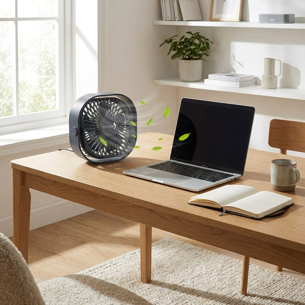 Quiet USB Desk Fan-Home & Living-TANNESS-Grey-DREIBACH