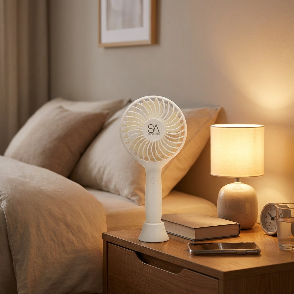 Rechargeable Handheld Fan-Home & Living-SA Products-Cool White-DREIBACH