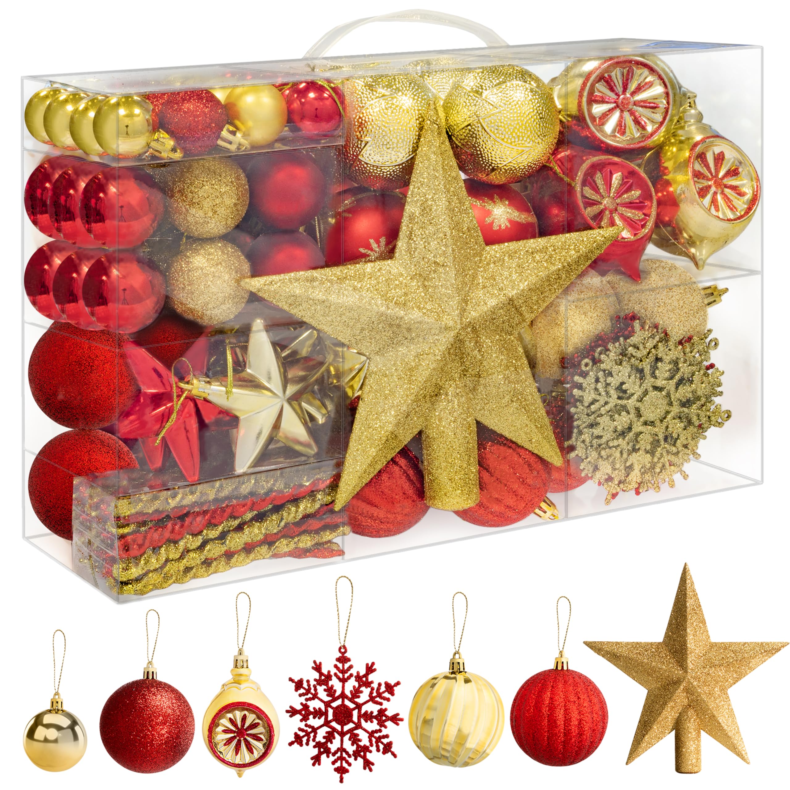 Red & Gold 108 Bauble Set-Christmas Decor-SA Products-DREIBACH