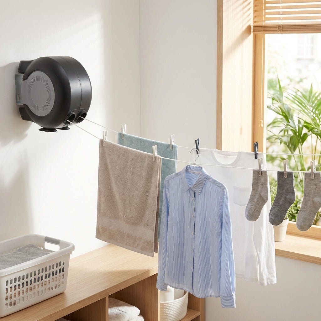 Retractable Washing Line-Home & Living-SA Products-Black-DREIBACH
