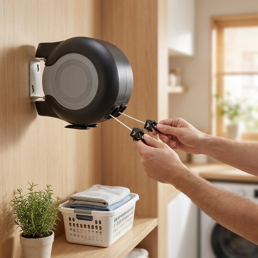 Retractable Washing Line-Home & Living-SA Products-Black-DREIBACH