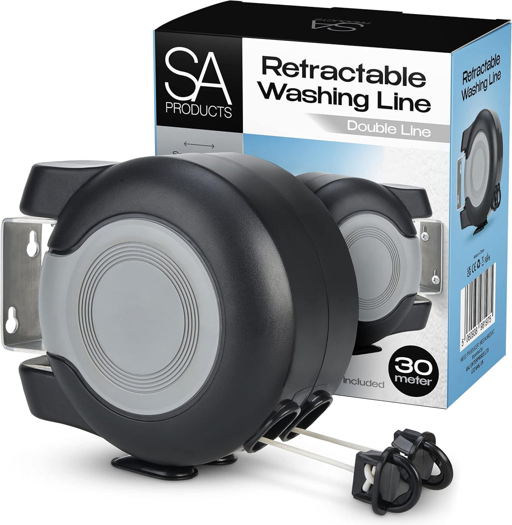 Retractable Washing Line-Home & Living-SA Products-Grey-DREIBACH