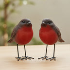 Robin Ornaments (2-Pack)-Garden & Outdoor-GloBrite-DREIBACH