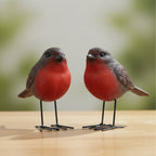 Robin Ornaments (2-Pack)-Garden & Outdoor-GloBrite-DREIBACH
