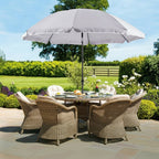 SA Products 2m Garden Parasol - Sun Shades for Garden, Outdoor Beach Umbrella with UV Protection - Adjustable Height, Tilting Feature - Lightweight & Portable Sunshade for Patio, Deck, Pool-SA Products-Cream-DREIBACH