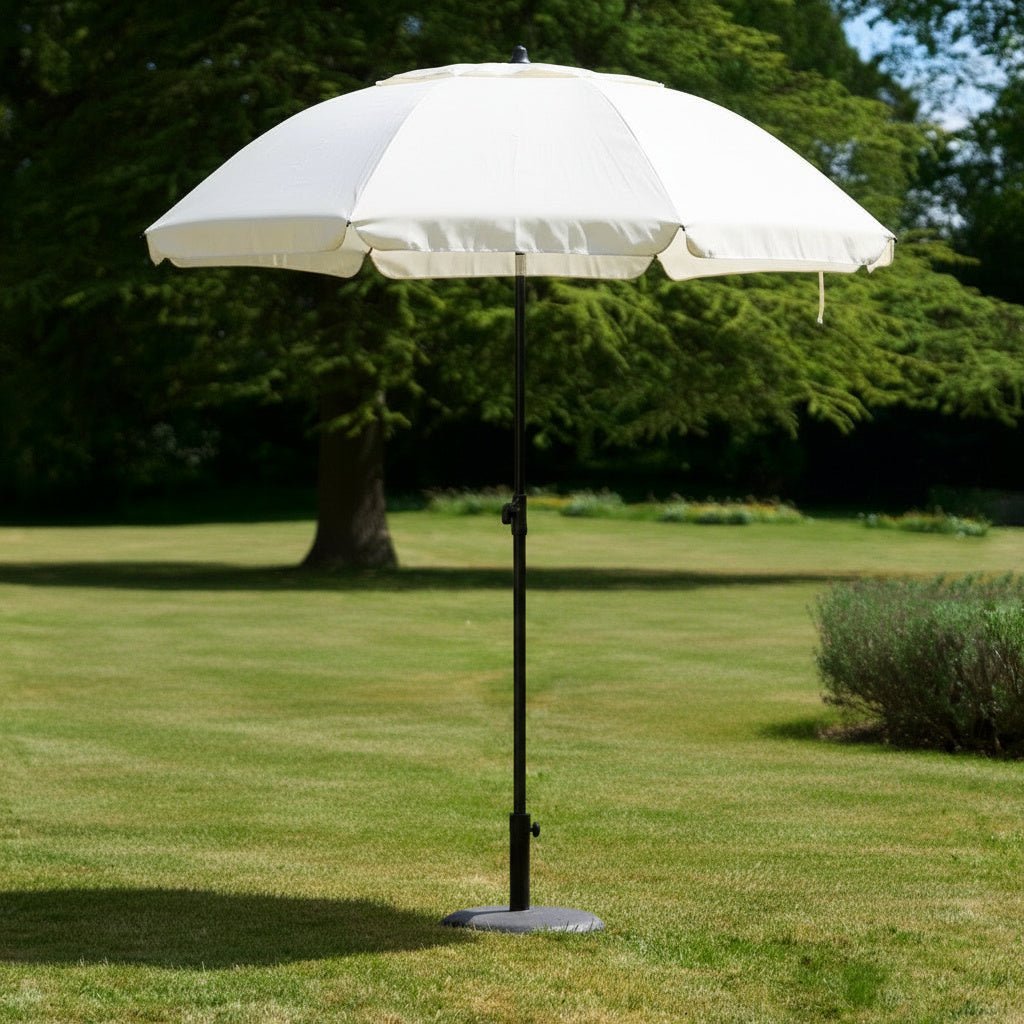 SA Products 2m Garden Parasol - Sun Shades for Garden, Outdoor Beach Umbrella with UV Protection - Adjustable Height, Tilting Feature - Lightweight & Portable Sunshade for Patio, Deck, Pool-SA Products-Cream-DREIBACH