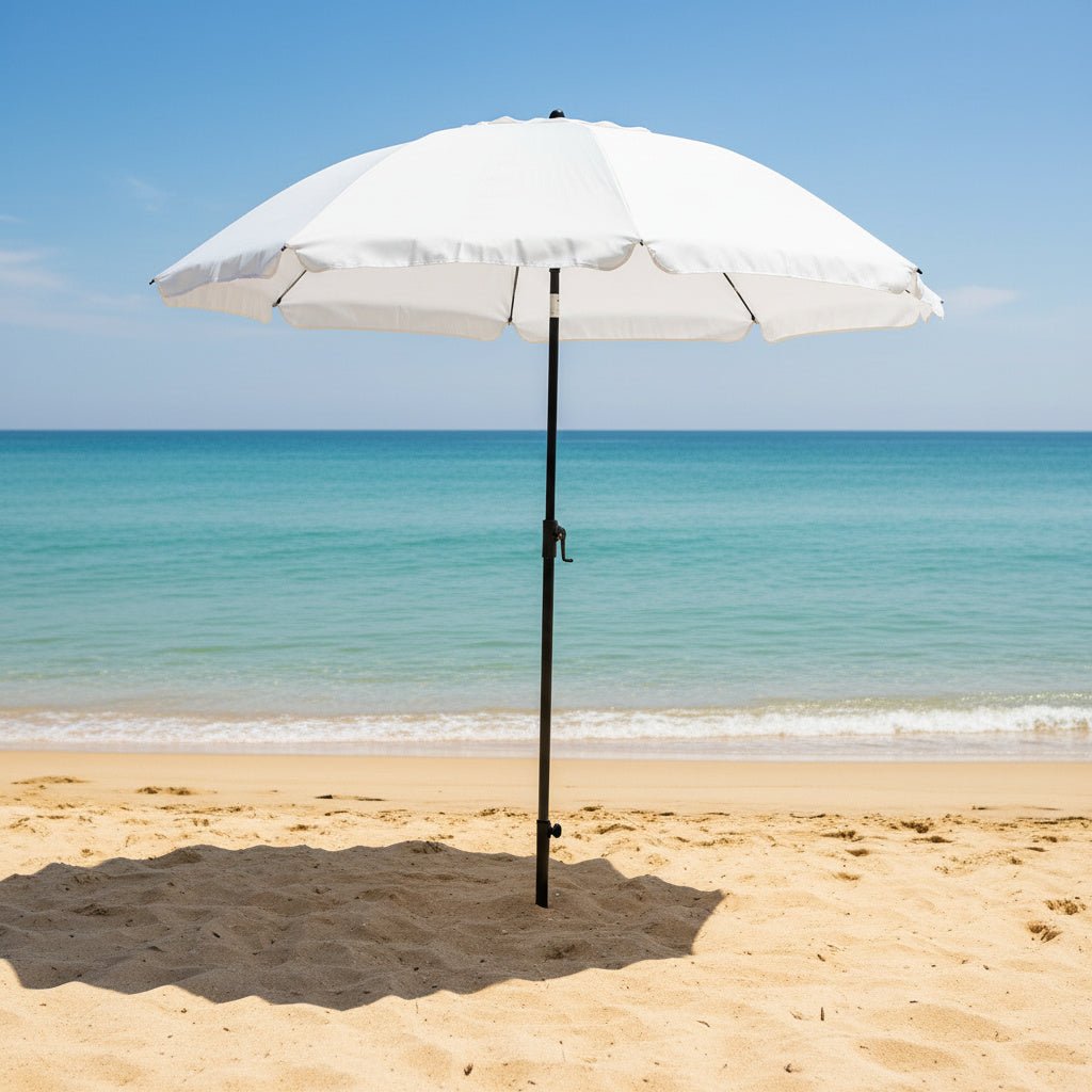 SA Products 2m Garden Parasol - Sun Shades for Garden, Outdoor Beach Umbrella with UV Protection - Adjustable Height, Tilting Feature - Lightweight & Portable Sunshade for Patio, Deck, Pool-SA Products-Cream-DREIBACH