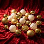 Shatterproof Christmas Bauble Set-Christmas Decor-Pelle & Sol-Gold-DREIBACH
