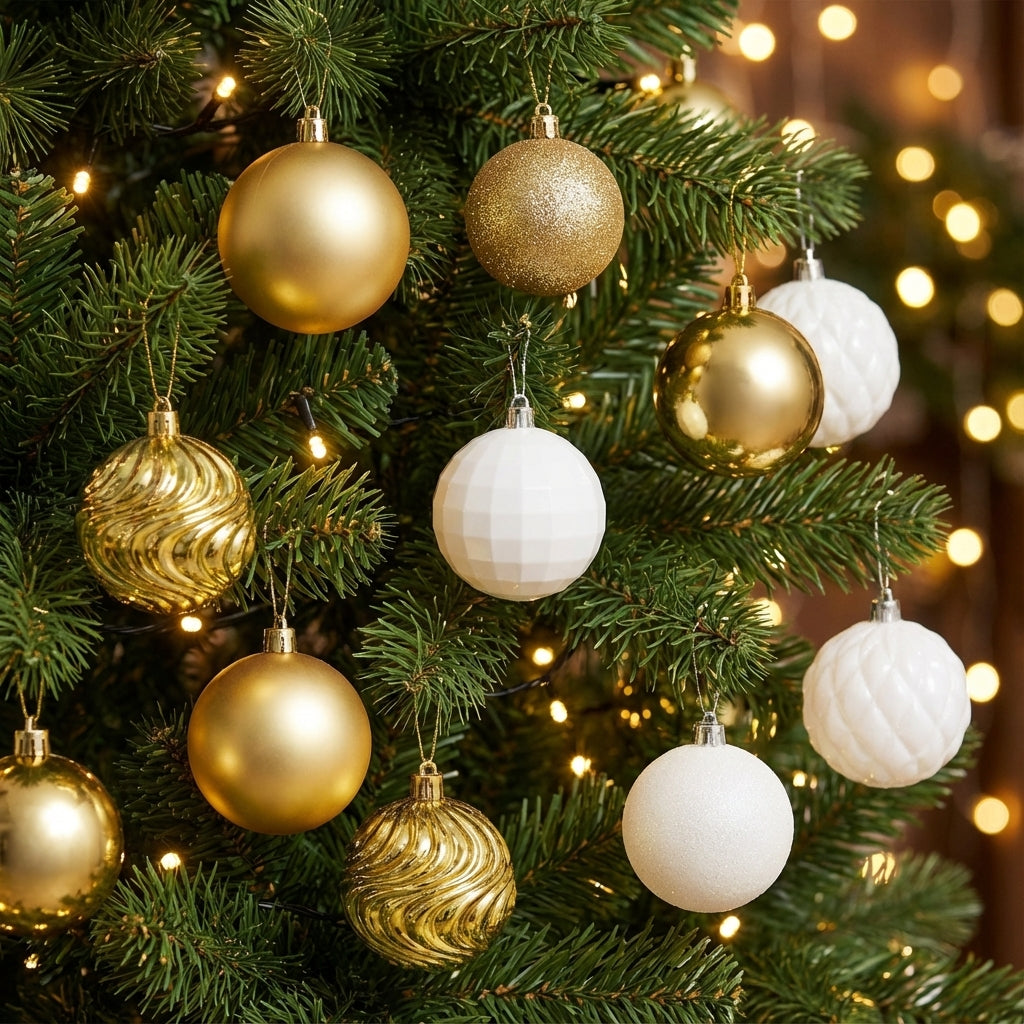 Shatterproof Christmas Bauble Set-Christmas Decor-Pelle & Sol-Gold-DREIBACH