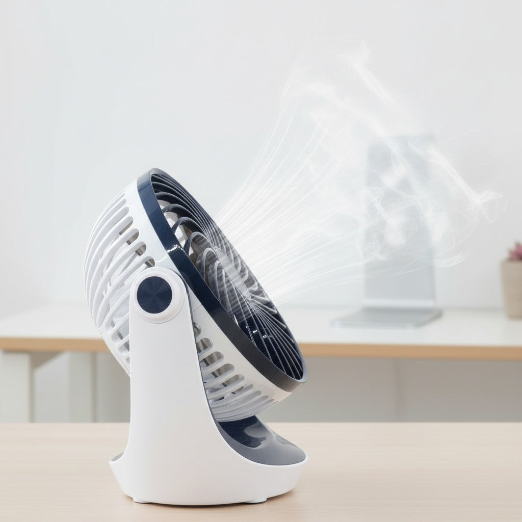 Silent USB Desk Fan-Home & Living-TANNESS-Navy Blue-3 speeds-DREIBACH