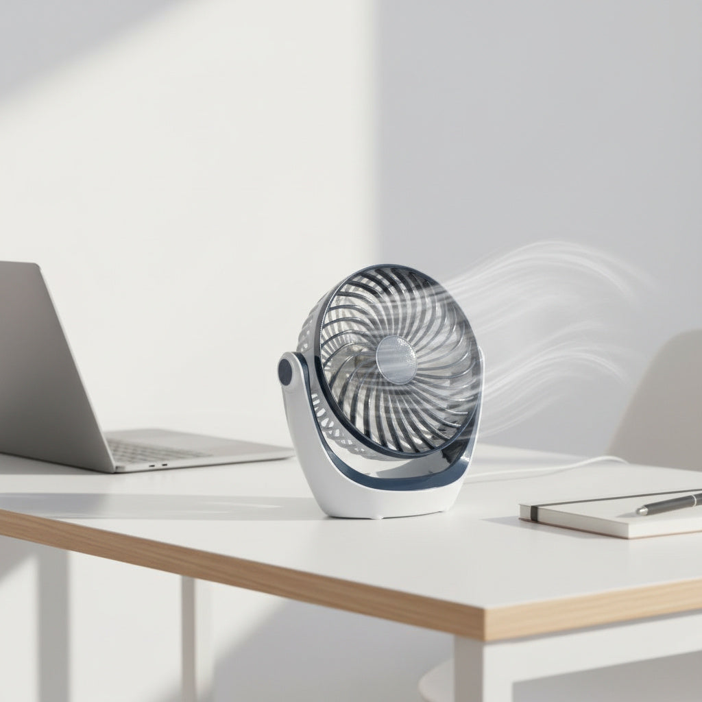 Silent USB Desk Fan-Home & Living-TANNESS-Navy Blue-3 speeds-DREIBACH
