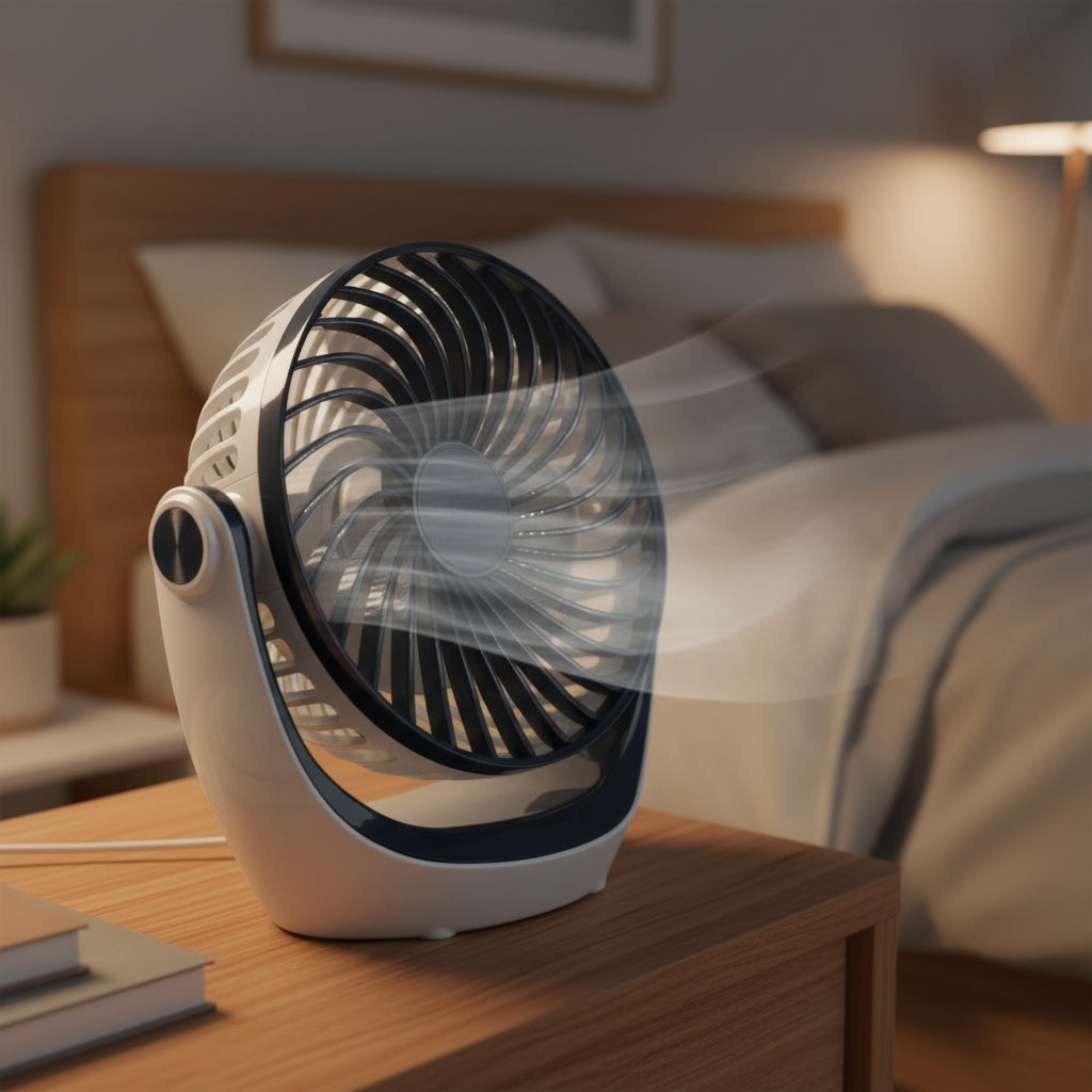 Silent USB Desk Fan-Home & Living-TANNESS-Navy Blue-3 speeds-DREIBACH