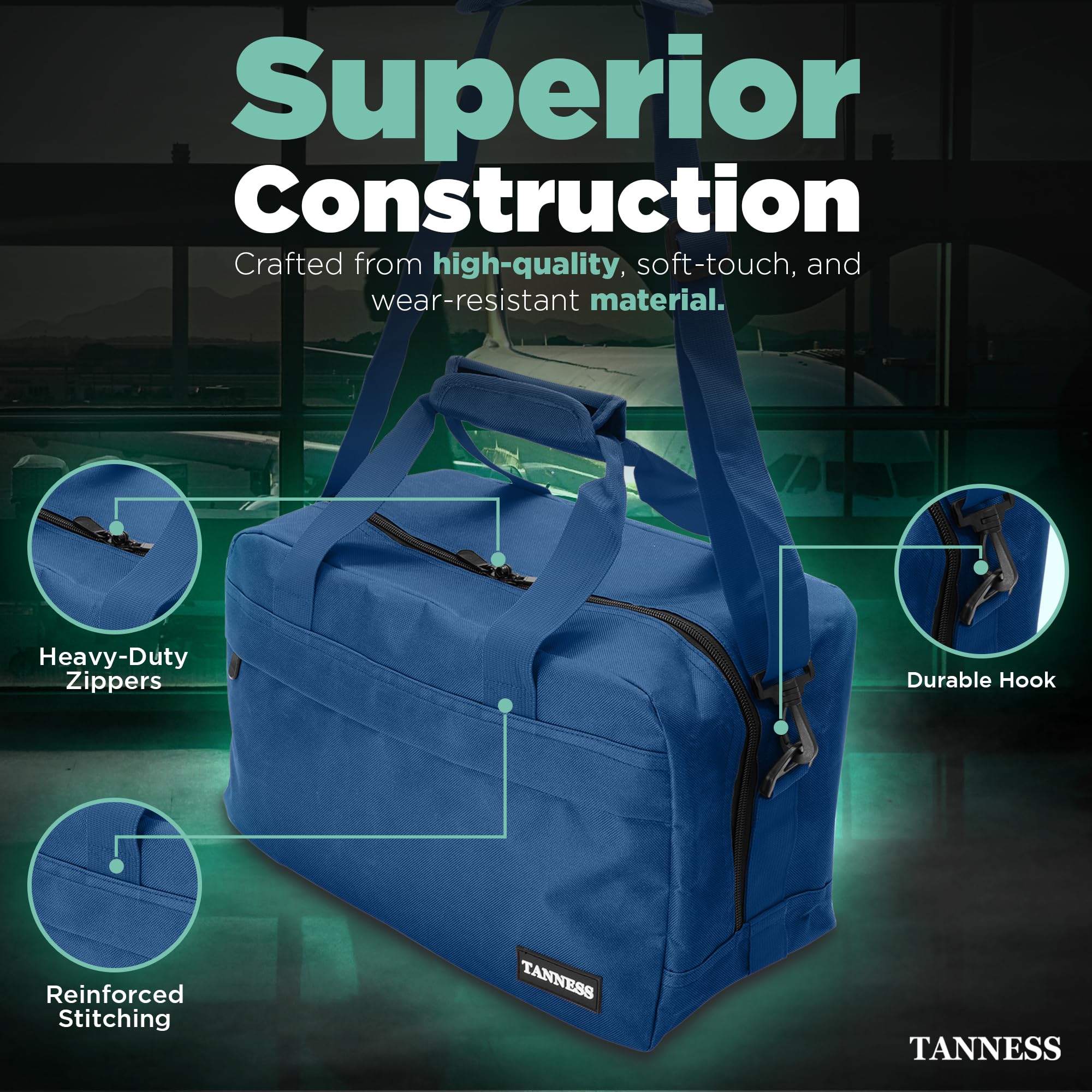 Small Underseat Cabin Bag-Travel & Luggage-TANNESS-Sky Blue-DREIBACH