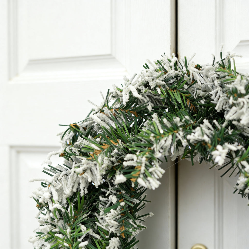 Snow Tipped Christmas Wreath-Christmas Decor-Pelle & Sol-DREIBACH