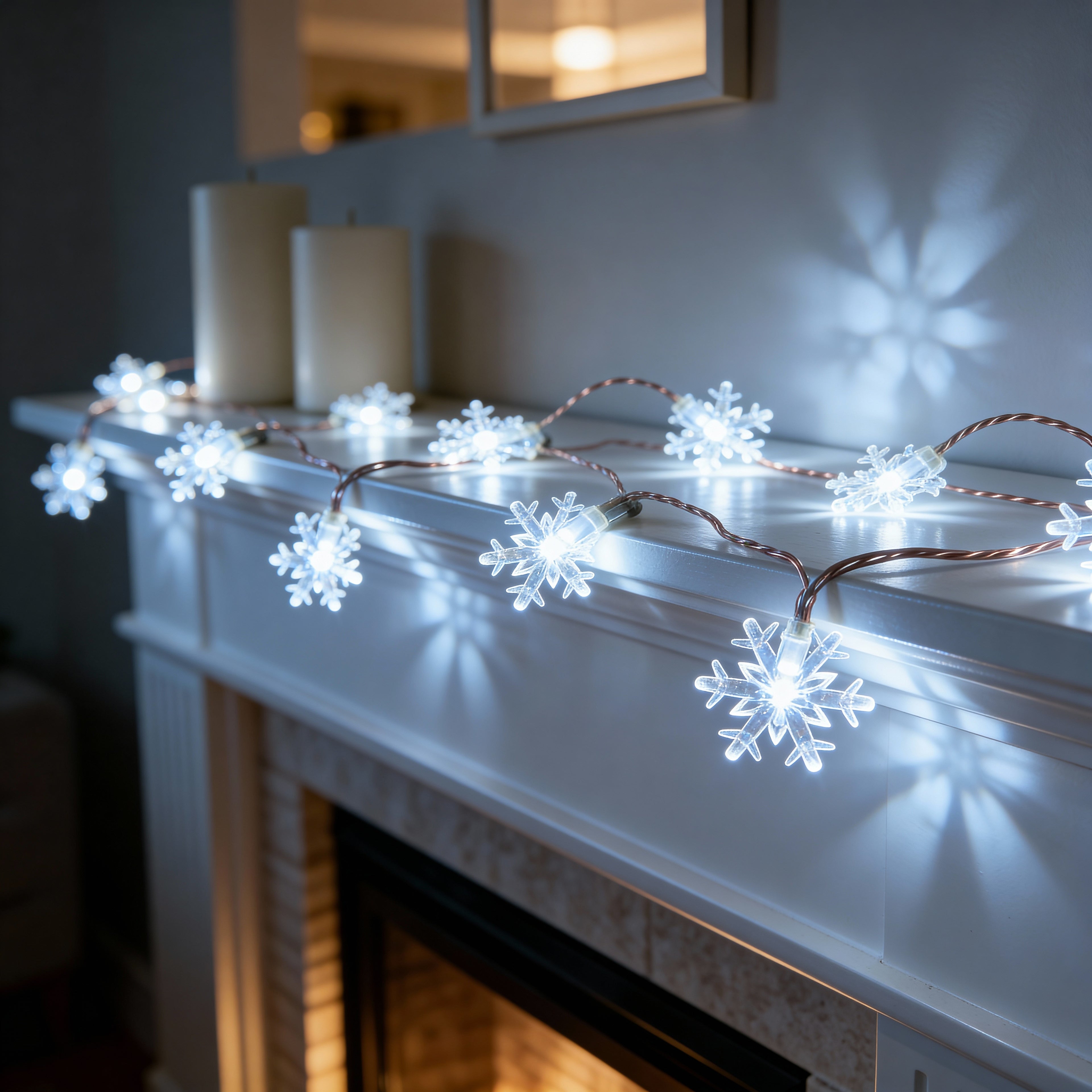 Snowflake Fairy Lights-Christmas Decor-GloBrite-DREIBACH