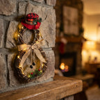 LED Snowman Christmas Wreath