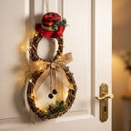 LED Snowman Christmas Wreath