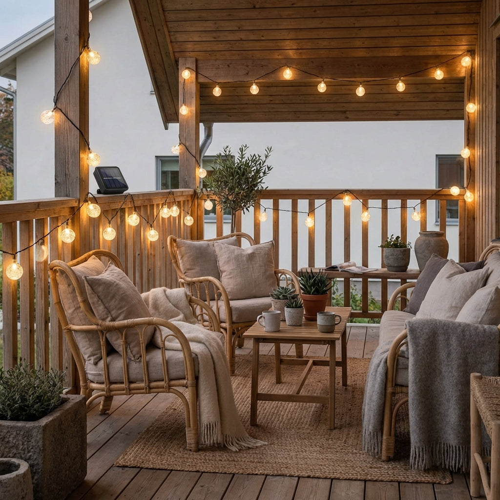 Solar Crystal Ball String Lights-Garden & Outdoor-GloBrite-Warm White-DREIBACH