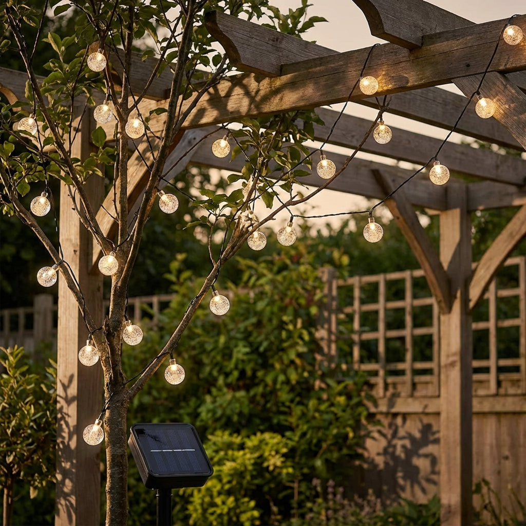 Solar Crystal Ball String Lights-Garden & Outdoor-GloBrite-Warm White-DREIBACH