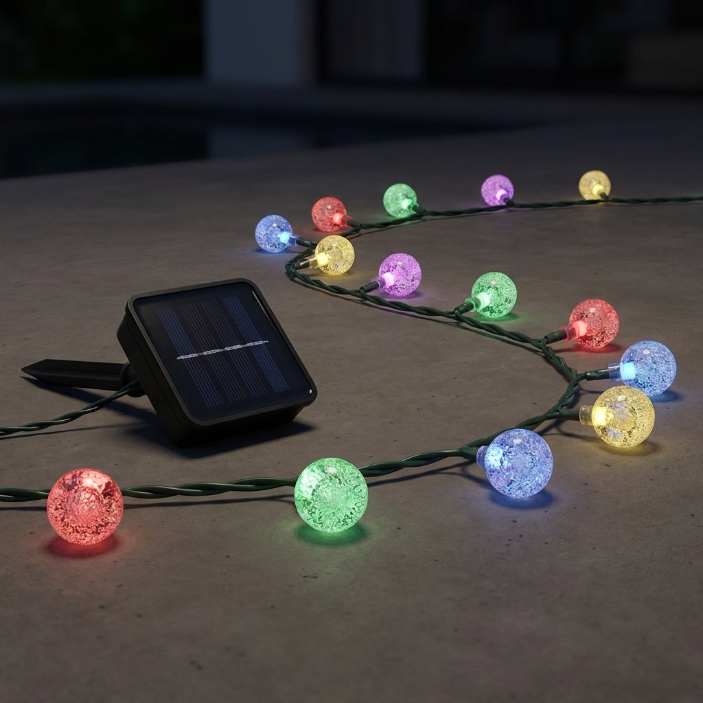 Solar Crystal Ball String Lights-Garden & Outdoor-GloBrite-Warm White-DREIBACH