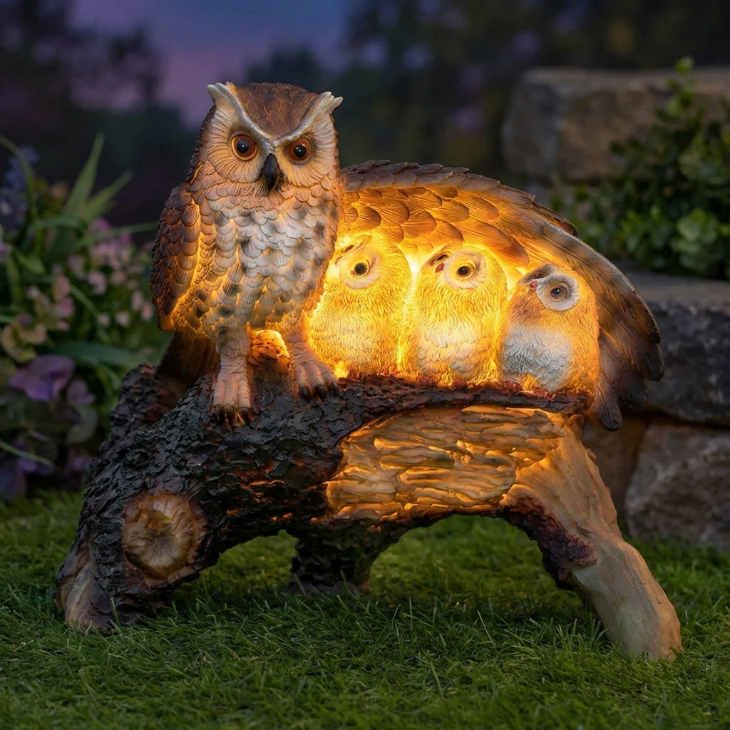Solar Owl Family Light-Garden & Outdoor-GloBrite-DREIBACH