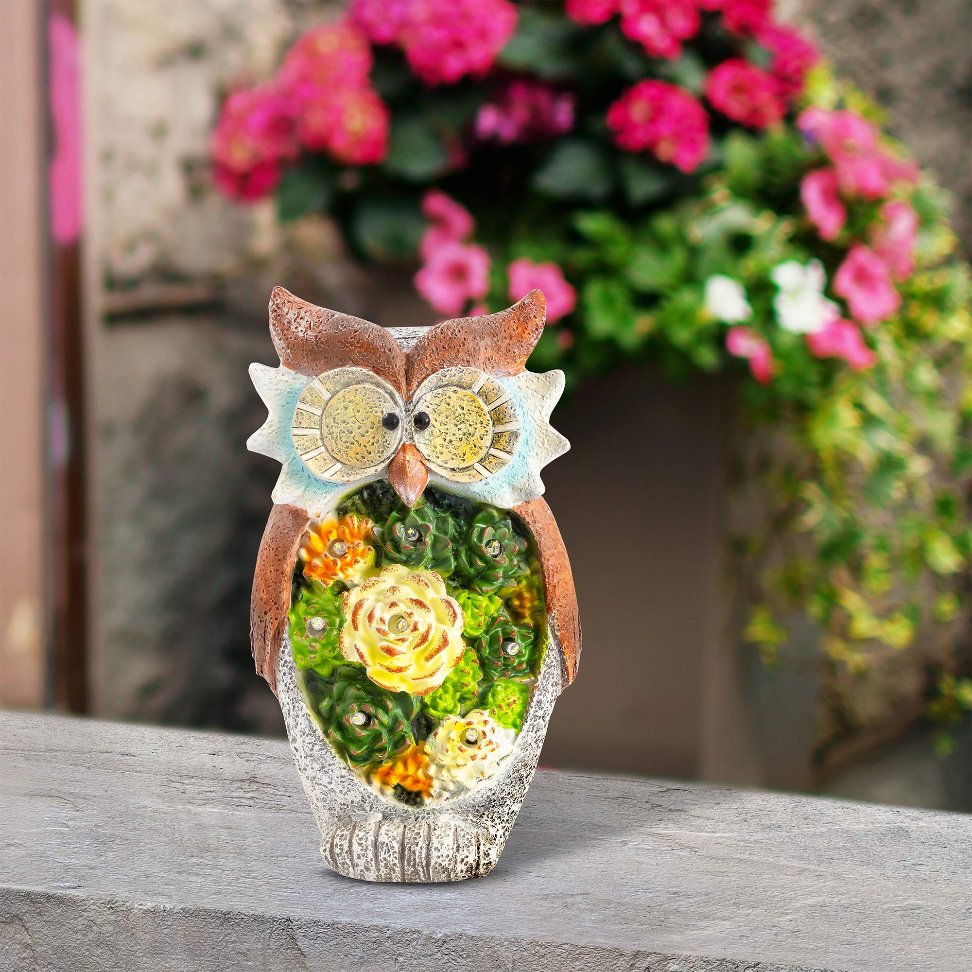 Solar Owl Ornament-Garden & Outdoor-GloBrite-DREIBACH