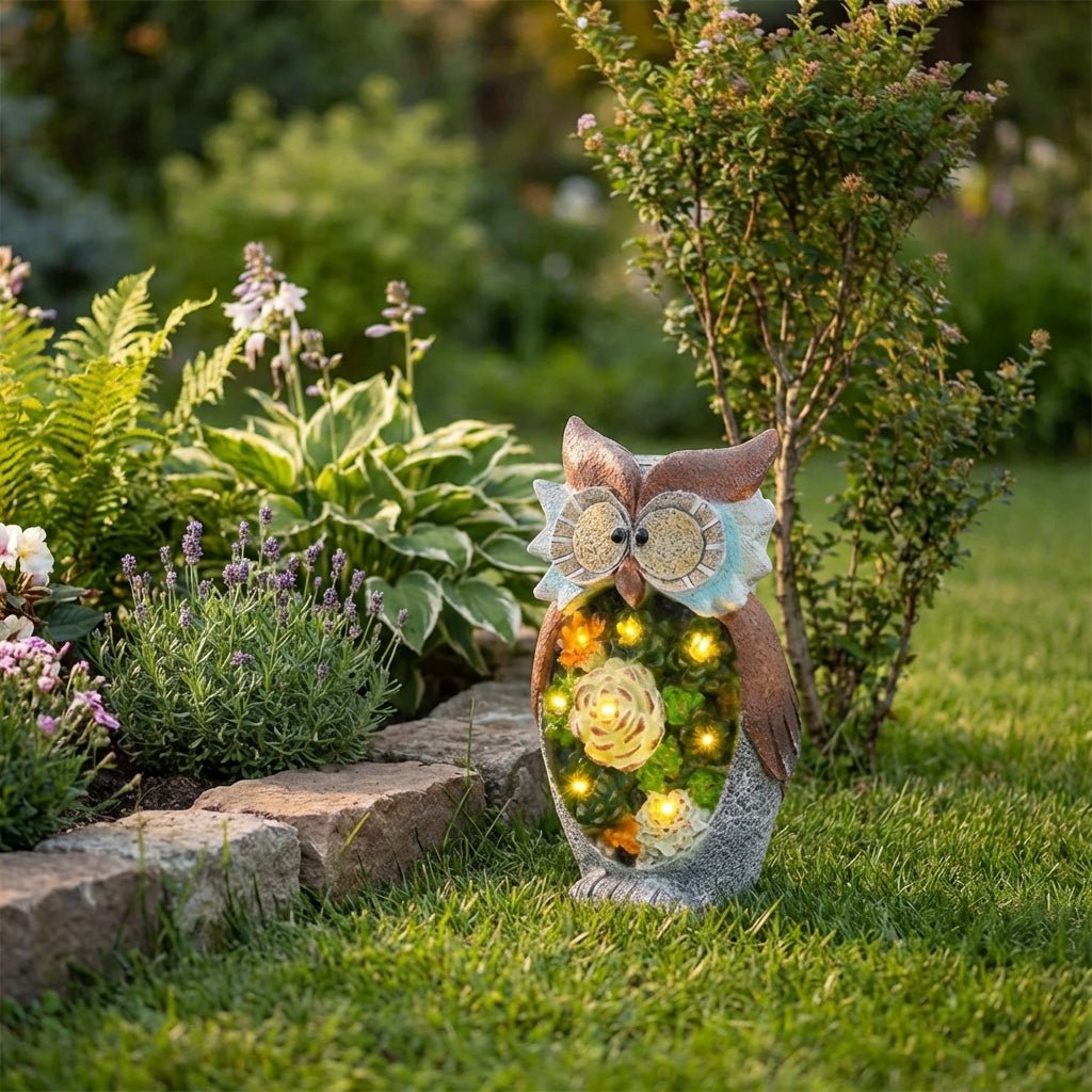 Solar Owl Ornament-Garden & Outdoor-GloBrite-DREIBACH