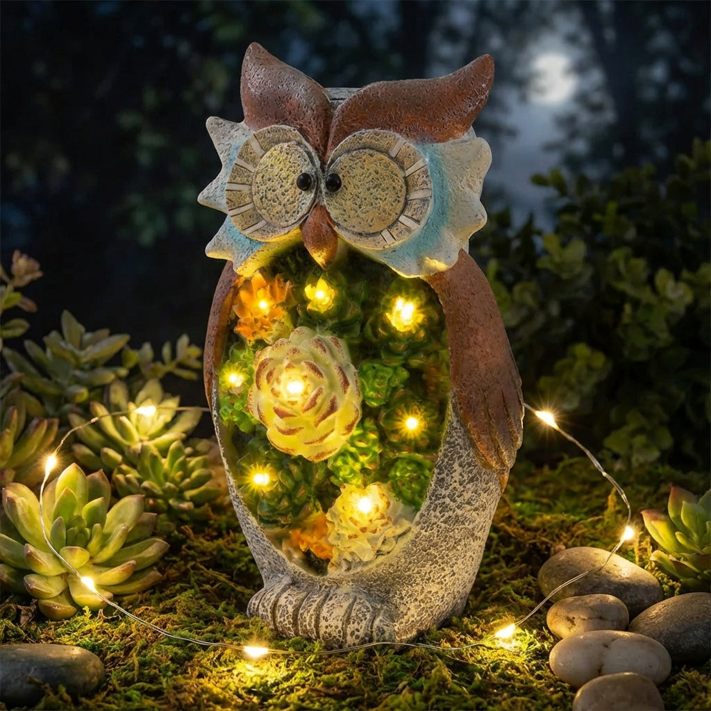 Solar Owl Ornament-Garden & Outdoor-GloBrite-DREIBACH