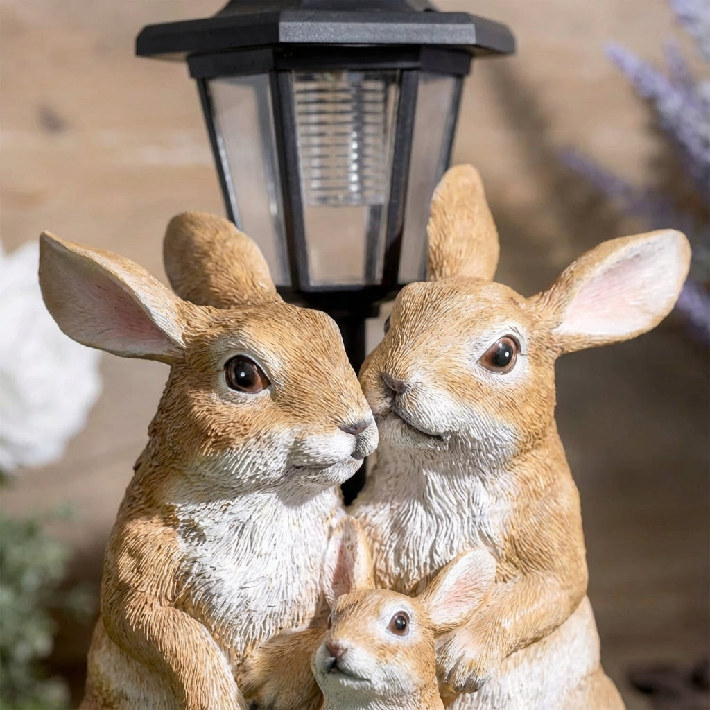 Solar Rabbit Family Lantern-Garden & Outdoor-GloBrite-DREIBACH