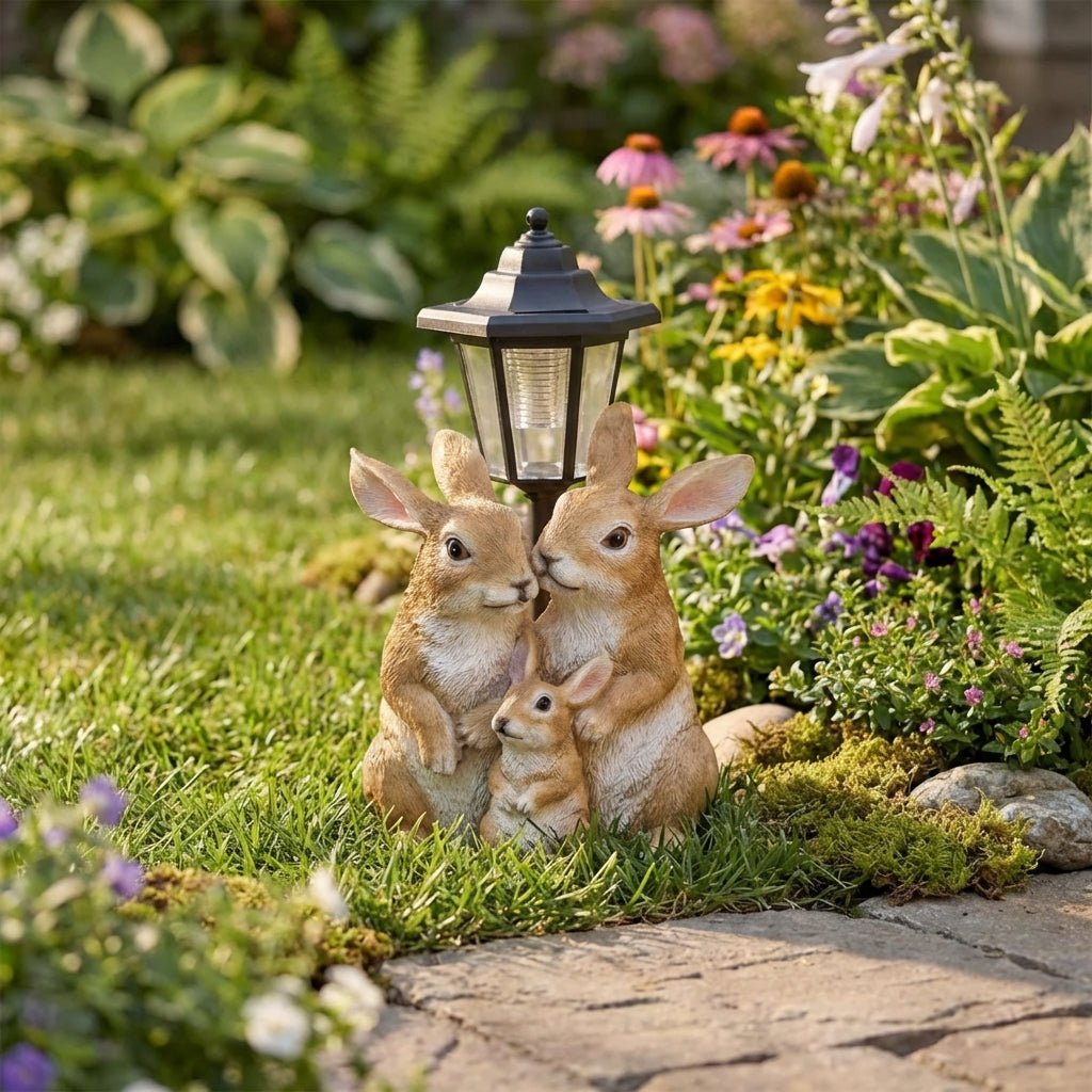 Solar Rabbit Family Lantern-Garden & Outdoor-GloBrite-DREIBACH