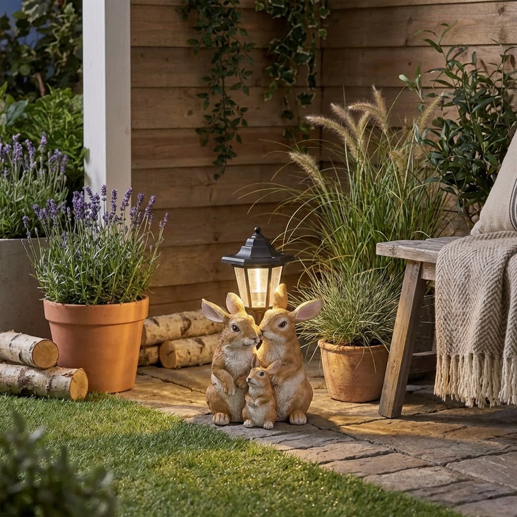 Solar Rabbit Family Lantern-Garden & Outdoor-GloBrite-DREIBACH