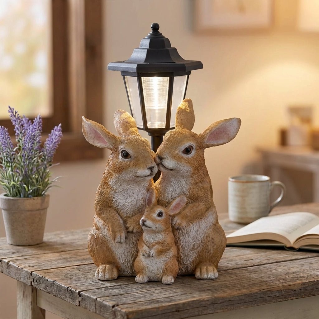Solar Rabbit Family Lantern-Garden & Outdoor-GloBrite-DREIBACH