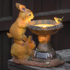Solar Rabbits & Bird Statue-Garden & Outdoor-GloBrite-DREIBACH