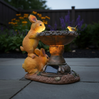 Solar Rabbits & Bird Statue-Garden & Outdoor-GloBrite-DREIBACH