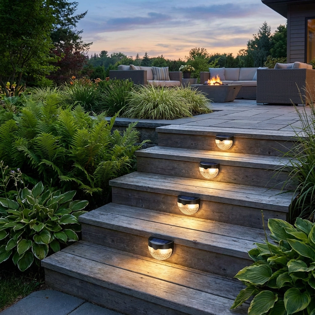 Solar Staircase Lights-Garden & Outdoor-GloBrite-4 Pack-DREIBACH