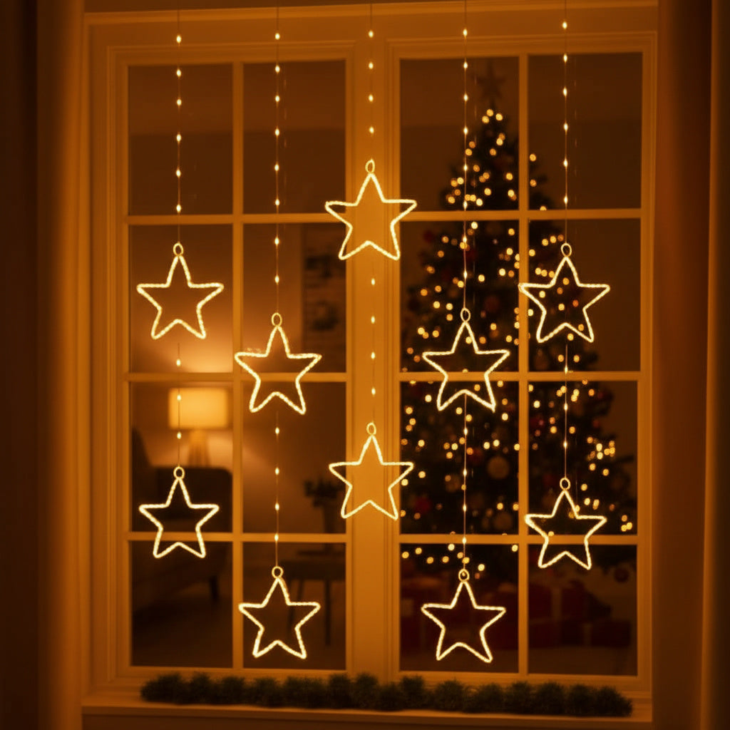 Star LED Curtain Window Lights-Home & Living-GloBrite-DREIBACH